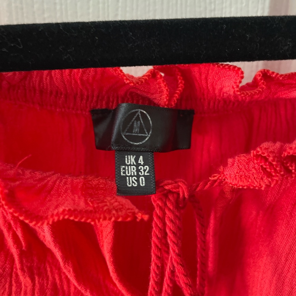 Red Ruffled Top
